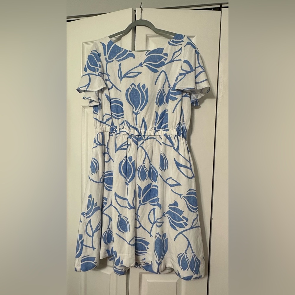 Lane Bryant Flutter Sleeve Tie Back Dress - 14
